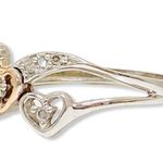 Kay Jewelers Women’s 10k White And Yellow Gold Three Heart Diamond Ring  Photo 2