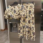 ALC Frank 💕A.L.C.💕 Rylan Printed Puff Sleeve Top & Lucie Floral Maxi Skirt  ~ Apricot 2 Photo 13