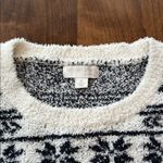 Barefoot Dreams  CozyChic Snowflake Print Crew Neck Sweater Photo 2