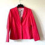 Hobbs London  DEEP CORAL blazer jacket one button silk linen size 6 C5 Photo 0