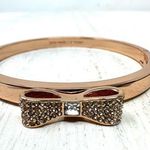 Kate Spade rose gold rhinestone bow bracelet, NWOT Photo 0
