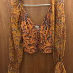 Urban Outfitters UO Topanga Button-Front Cropped Blouse  Photo 2