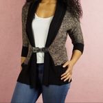 Color Block Belted Drape Collar Cardigan Sweater Brown Size undefined Photo 5