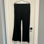 Maeve Anthropologie Naomi Linen Wide Leg Flare Pants Black Size 12 High Rise Photo 2