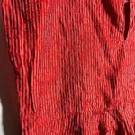 Cut Loose Womens Red Striped Floral Embossed Sleeveless Top M Iridescent‎ V Neck Size M Photo 2