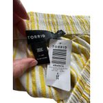 Torrid  Pull On Stretch Linen Shorts Mid Rise 4X Stripe Butter Yellow NWT #V9-1 Photo 8