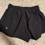 Lululemon Hotty Hot Short II *Long 4" Black- Size 6 Photo 0