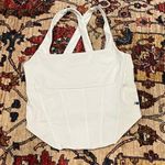 Women’s New Balance X Staud White Criss Cross Cropped Tank Top Size XS Photo 0
