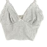 Bozzolo  Light Gray Ribbon V-Neck Cami Top Spaghetti Strap Tank Small Lolita Photo 1