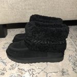 UGG  Mini Braid Cuff Boots Black Photo 1