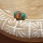 Sterling Silver Dragons Breath & Turquoise 925  Ring Photo 1