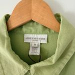 Jones New York  Green Linen Button Down Shirt  Photo 1