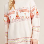 Anthropologie Aimee PomPom Alpaca Sweater Small Boho Western Photo 0