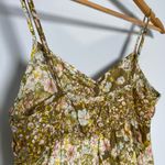 H&M  Floral Maxi Dress Babydoll Milkmaid Green Pink Cottagecore Boho Hippie Beach Photo 6