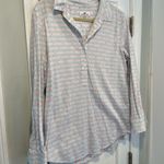 Vineyard Vines  Size 8 Striped Neon Polka Dot Cotton Long Sleeve Popover Top Photo 2