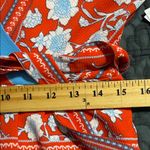 Emma & Michele Emma & Michelle size 6 red white & blue v-neck wide leg cropped pants jumpsuit Photo 4