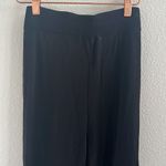 ZARA Knit Black Scalloped Hem Wide Leg Crop Pant Elastic Waist Pull On Small Photo 7