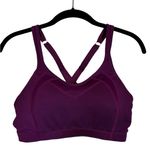 Moving Comfort  Sports Bra Crossback Run Yoga Active Purple 
Size Medium 34C-38C Photo 0