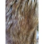 Rue 21  Faux Fur Lined Vest Jacket Pockets L/XL Brown Hook/Eye Closure Fluffy Photo 2