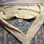 Princess Polly  Soft Yellow Ribbed Sweater Shrug Photo 0