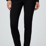 Halston Heritage Black Ponte Knit Tuxedo Ankle Zip Pants - Size 6 Photo 0