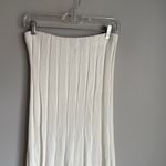 Meshki NEW  White Jasmyn Wide Ribbed Flute Skirt in White Medium Photo 6