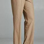 Larry Levine  Front Pocket Wide Leg Khaki Trouser Pants size 6 Photo 0