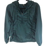 Avia Half-Zip Hooded Windbreaker Jacket Pockets Lightweight Nylon Green S Photo 0