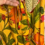 Farm Rio  size small fruit lovers Yellow Floral Maxi Dress dragon fruit tropical Photo 7