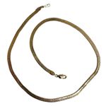 gold tone houndstooth flat chain necklace Photo 0