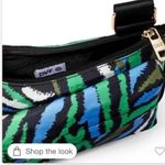 Diane Von Furstenberg NWT DVF for Target Collab Disco Zebra Green Utility Crossbody Bag Black Blue Photo 3