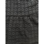 Shoshanna  Sleeveless Peplum Sheath Dress Size 8 Black Wool Blend Raised Pattern Photo 2