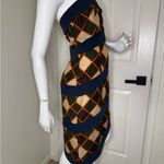 Ahluwalia Stylish Multicolor Geometric Dress. #72 Blue Size 8 Photo 4