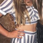 two piece blue and white striped set Size M Photo 0