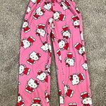 Hello Kitty  Pink & Red Fleece Pajama Pants Medium Photo 0