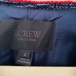 J Crew Collection Legion Stripe Cotton Blend Cropped Blazer Roll Sleever Sz 2 Blue Photo 5