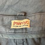 Truenyc. women’s blue pull on chino trousers button fly casual size 30 Photo 3