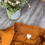 A New Day Womens Linen Blend Burnt Orange Cargo Shorts Pockets Mid Rise Large Photo 5
