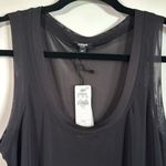 EXPRESS Relaxed Mesh Scoop Neck Top Black Size M NWT Photo 5
