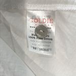 Goldie  Lewinter Jersey and Slub Button Down Shirt White Large Pima Cotton Photo 6