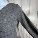 Athleta  Grey Knit V-Neck Long Sleeve Dress – Size XSP Petite – Knee Length Photo 3