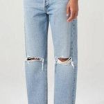 AGOLDE 90s Pinch Waist Ripped High Waist Straight Leg Jeans SZ 28 in Backdrop Photo 0