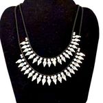 NWT nOir NYC Layered Black & Cubic Zirconia Choker Silver Photo 0