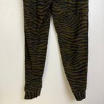 Johnny Was Allebra Metallic Tape Jogger Pants Womens Small Tiger Green Glitter Photo 6