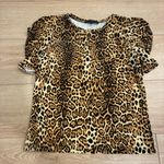 Generation Love  Julia Cheetah Leopard Print Puff Sleeve Velvet Top Size XS Photo 1