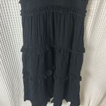 Pinch Gauzy Deep V Neck Black Tiered Short Sleeve Maxi Dress Medium Photo 7