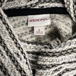 Merona Women's Large White Gray Turtle Cowl Neck Sweater Top Photo 4