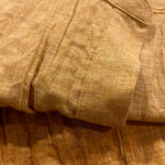 ZARA  NWT Mustard yellow PLEATED LINEN BLEND TUNIC DRESS ZW COLLECTION Photo 7