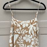 Abel the label  Maxi Dress Floral White Tan Spaghetti Strap Size XL Photo 2