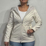 Marmot  Off White Davos Turtle Dove Faux Fur Hood Jacket Sz M Photo 0